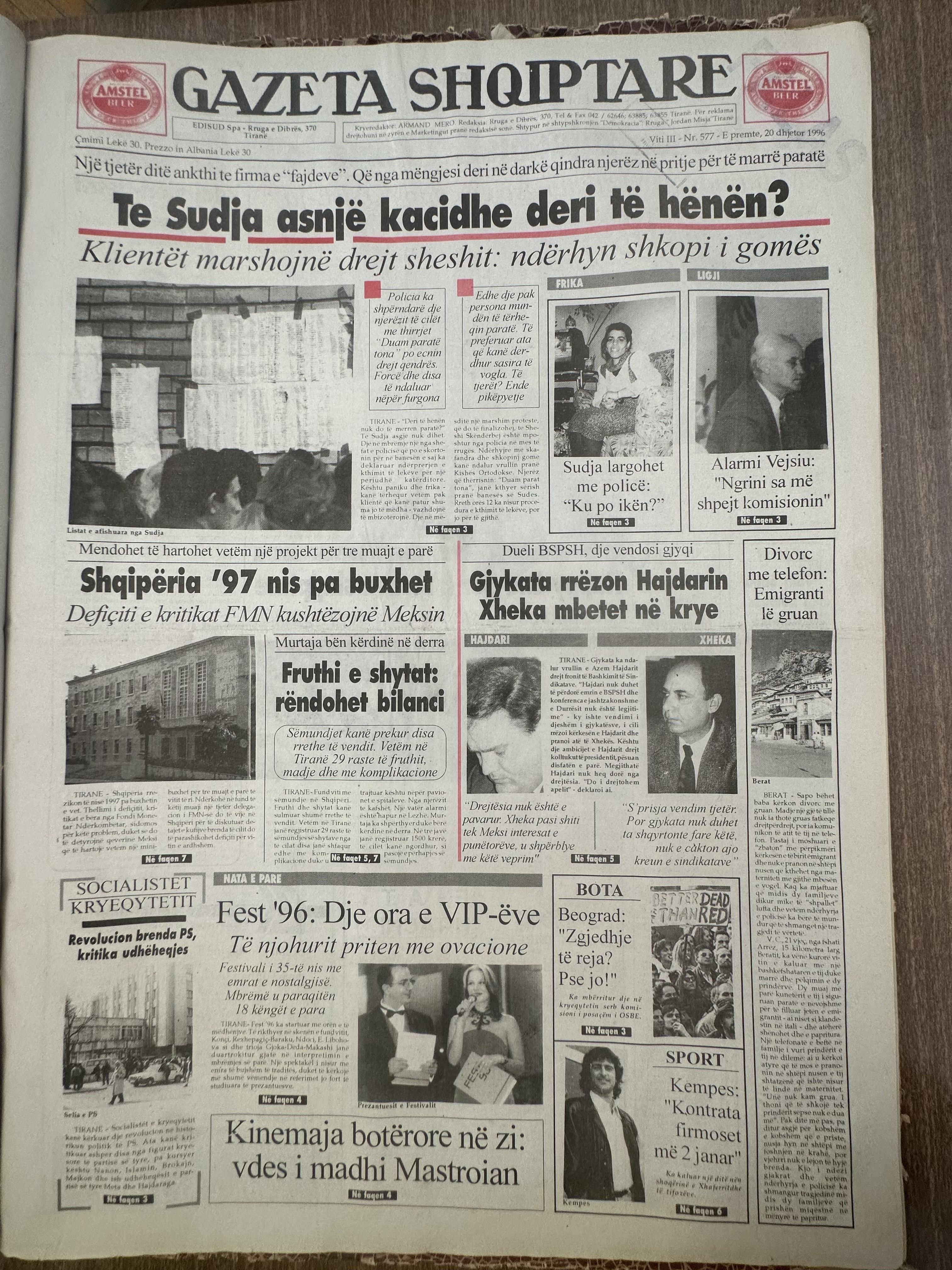 Gazeta Shqiptare 1996-12-20